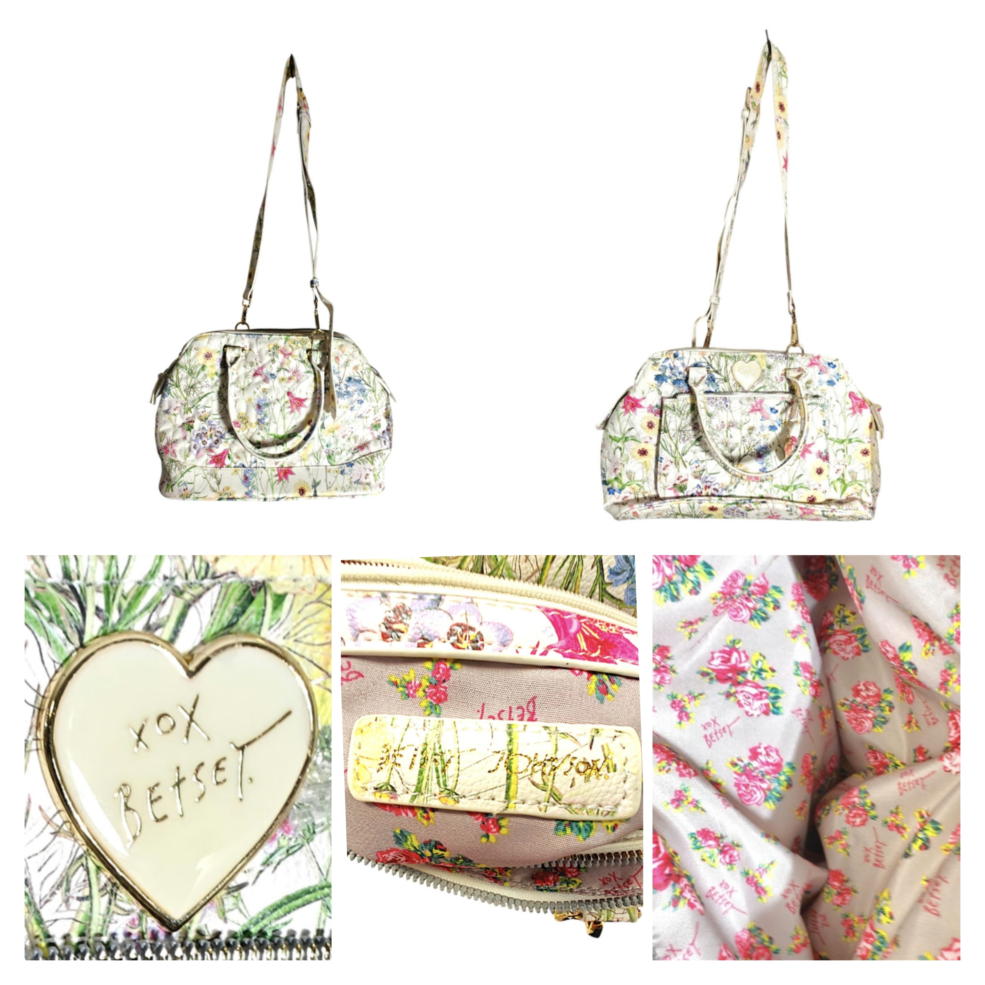 Betsey Johnson Floral White Bag
